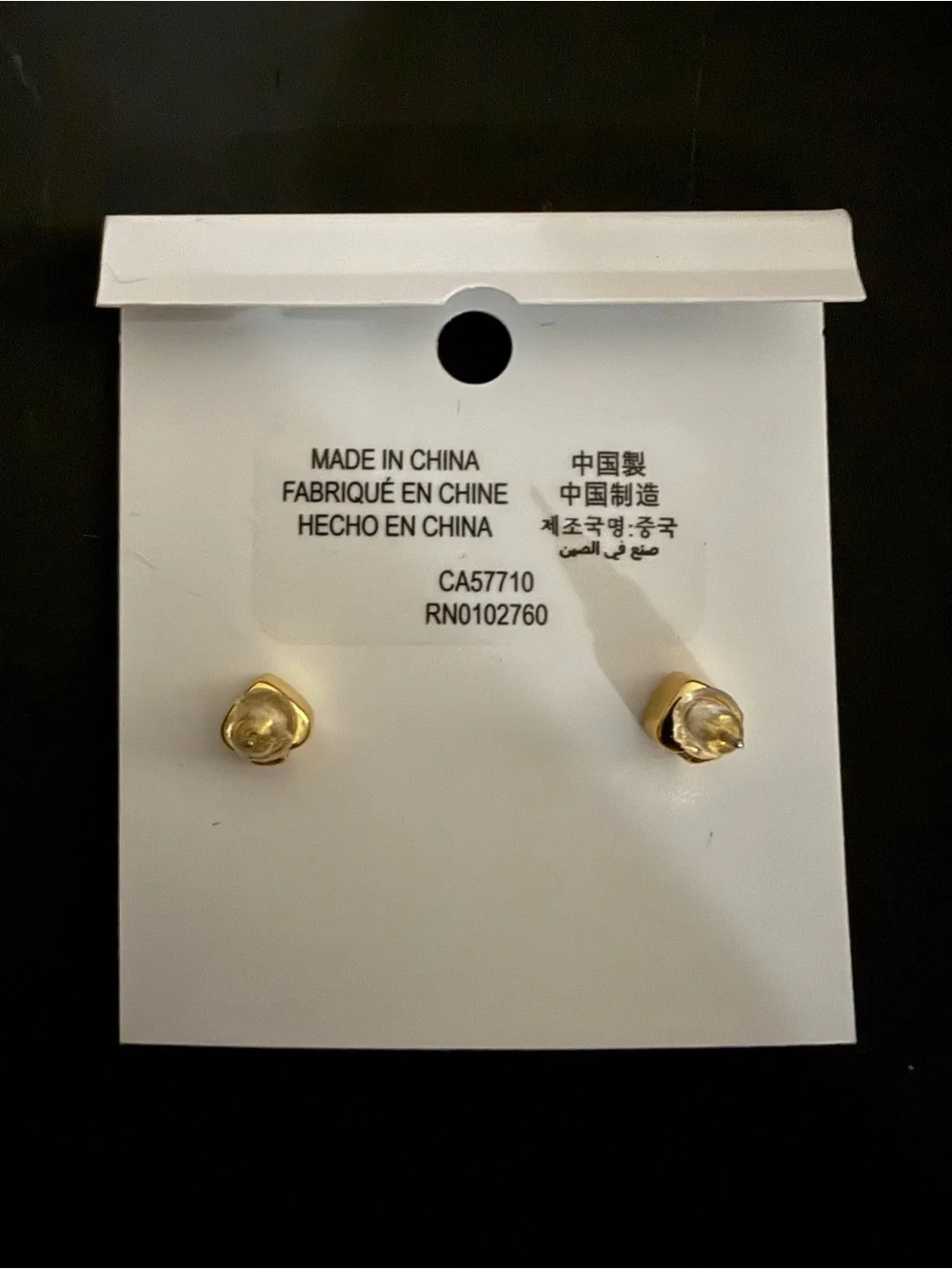 kate spade gold-tone floral knot stud earrings